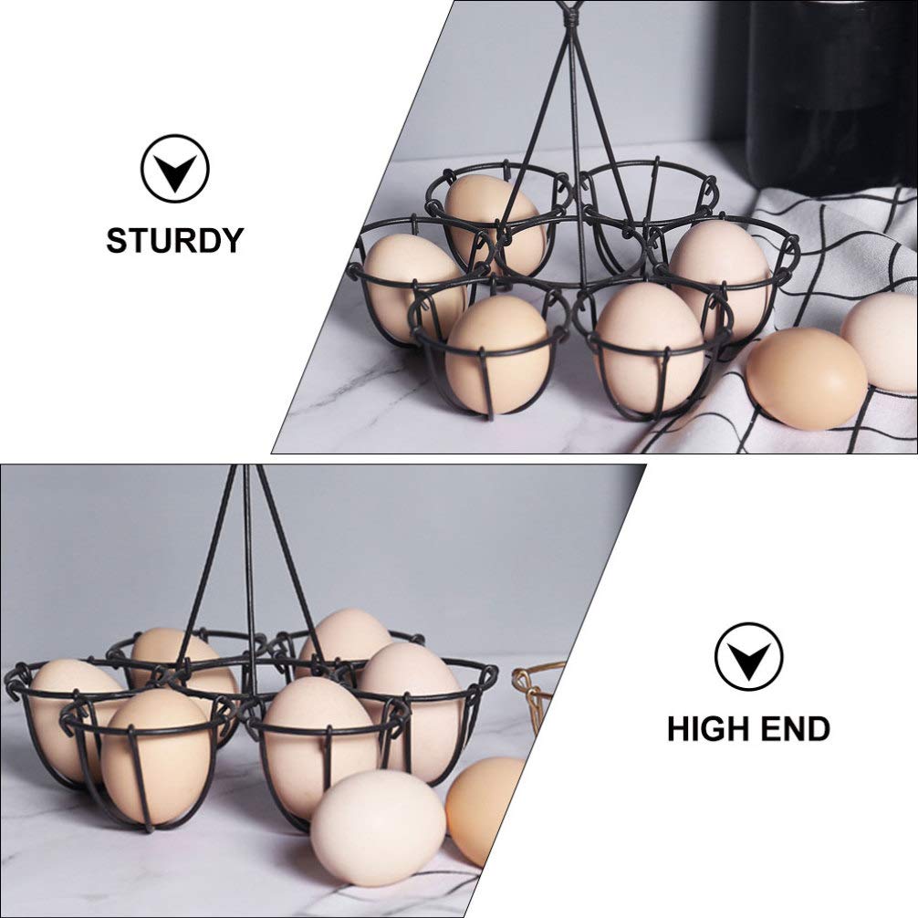 Stainless Steel Chicken Egg Holder - Countertop Egg Rack Organizer & Dispenser for 12 Eggs | Freestanding Wire Egg Basket Storage | Perfect for Farmhouse Kitchen Decor & Breakfast Buffet Display