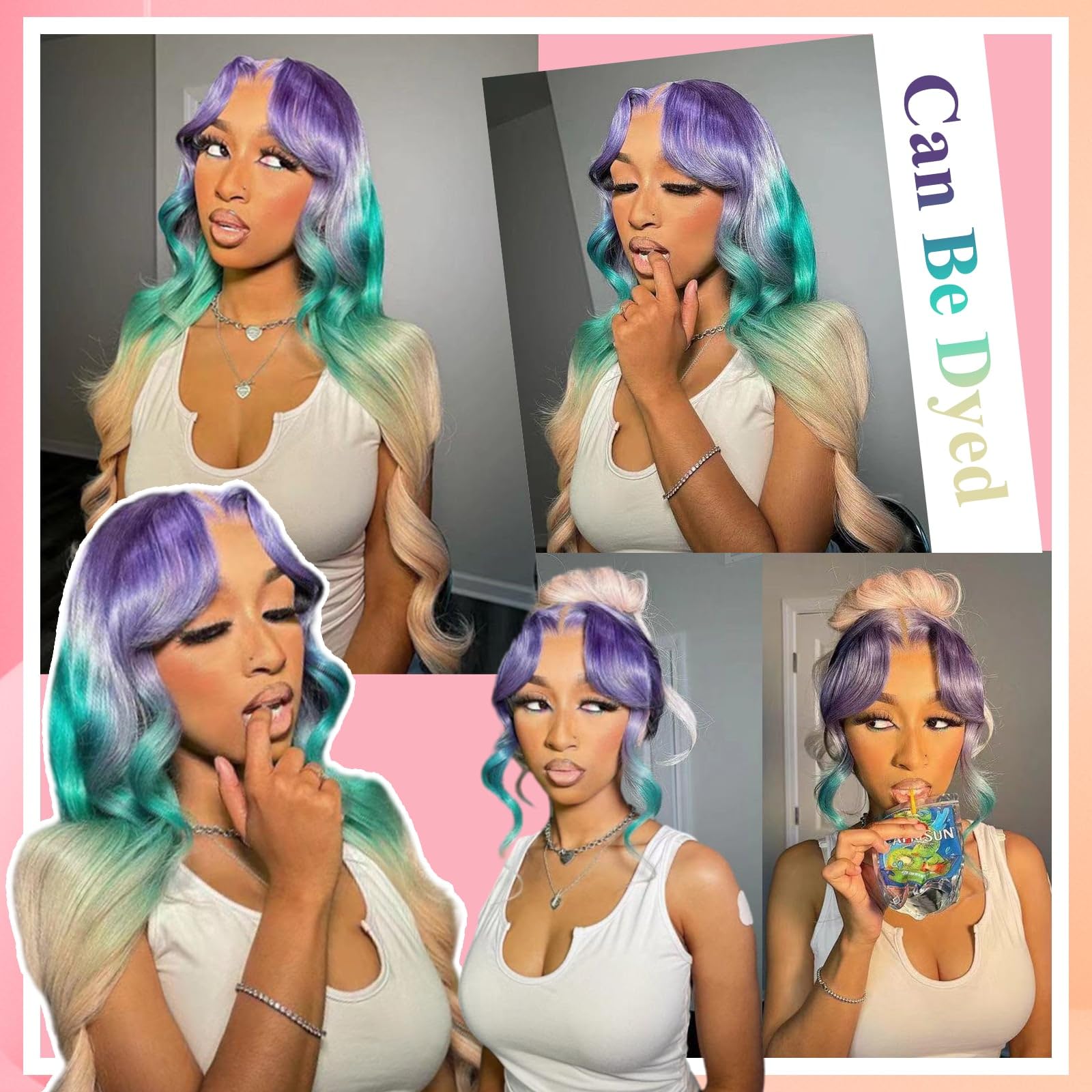 VASILIA 13x6 HD Lace Front Human Hair Wig - 32 Inch Blonde 613 Body Wave Pre-Plucked with Baby Hair | Natural Look for Daily Wear, Cosplay & Special Occasions