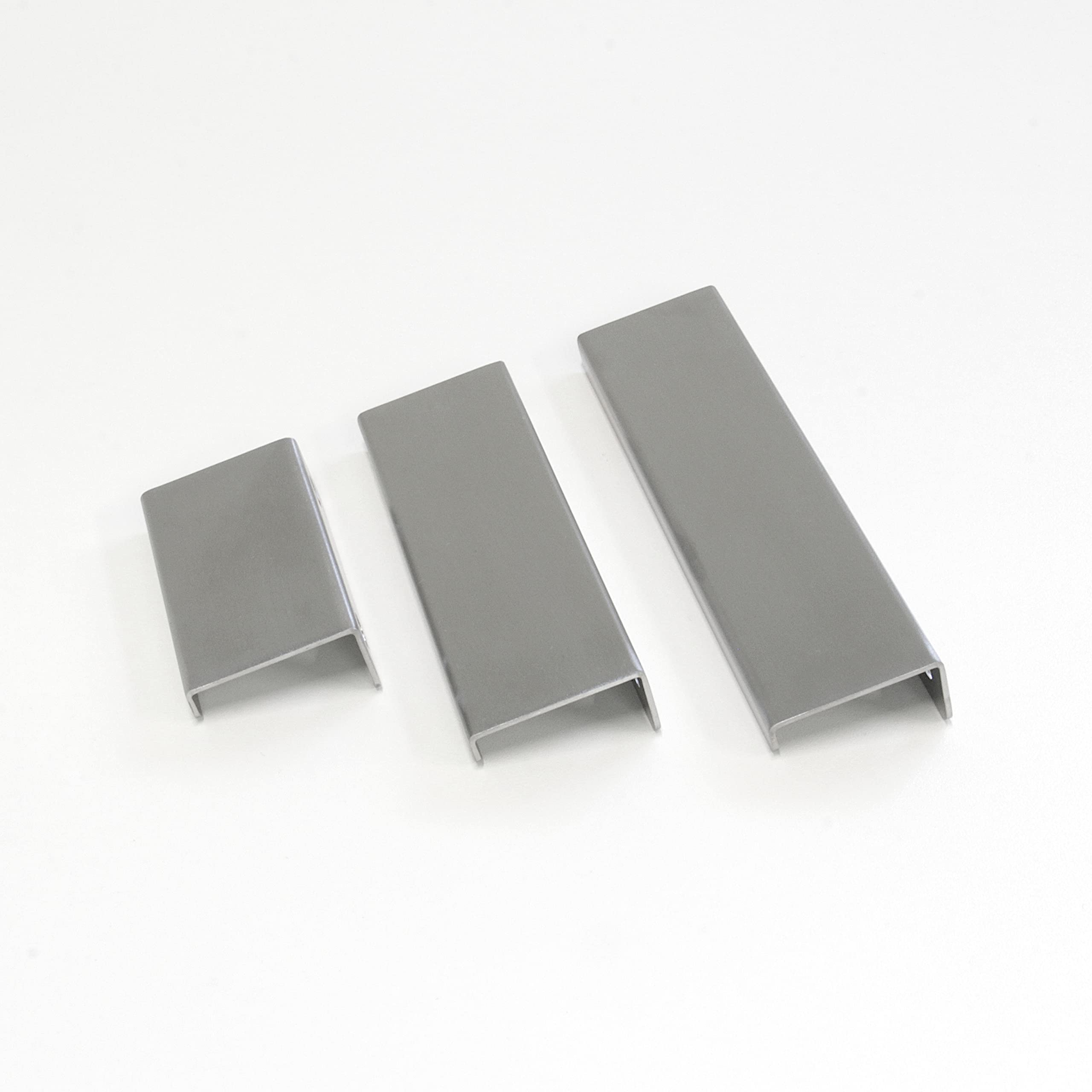 RCH Hardware PL-SS161-280 Brushed Stainless Steel Modern Cabinet Finger Edge Pull - 12 7/8 Inch (5 Pack) - Durable & Stylish for Kitchen, Bathroom & Office Cabinets