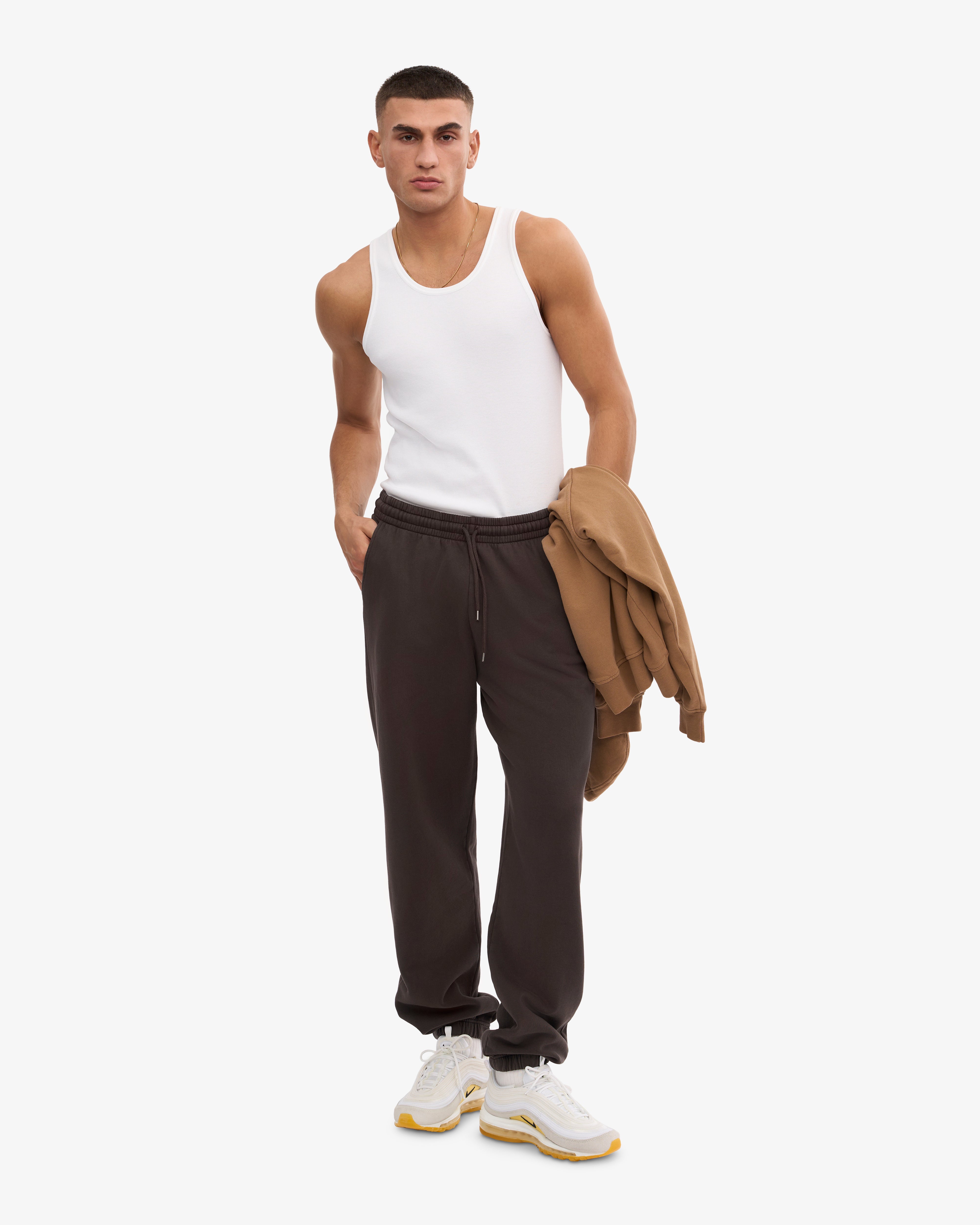 Organic Cotton Sweatpants for Women & Men - Comfortable Lounge Pants in Coffee Brown | Perfect for Yoga, Home Relaxation & Casual Wear