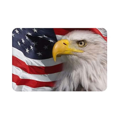 American Bald Eagle and Flag 1