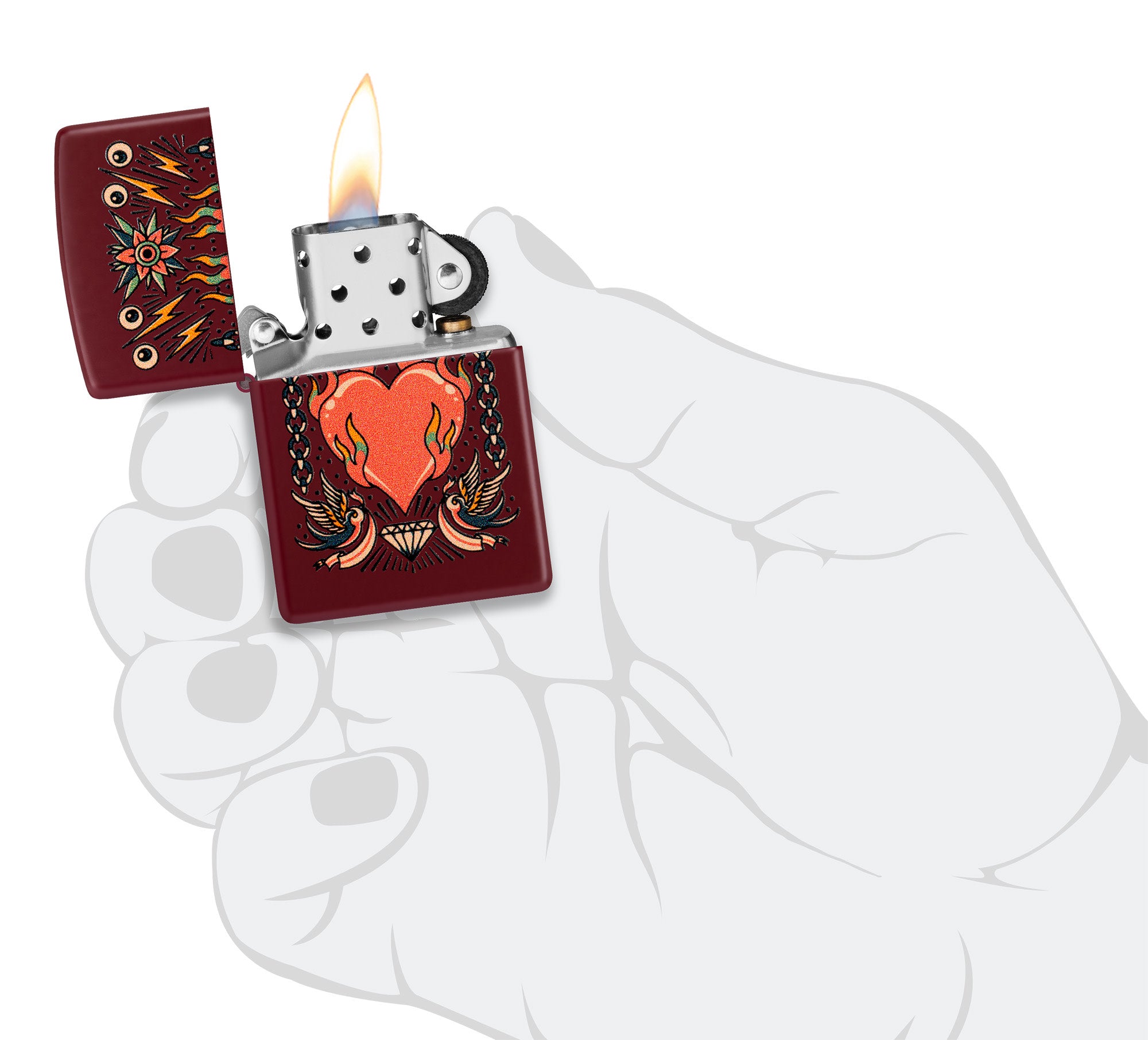 Trendy Heart Tattoo Design - Perfect for Couples, BFFs & Body Art Lovers - Ideal for Tattoo Parlors & Personal Expression