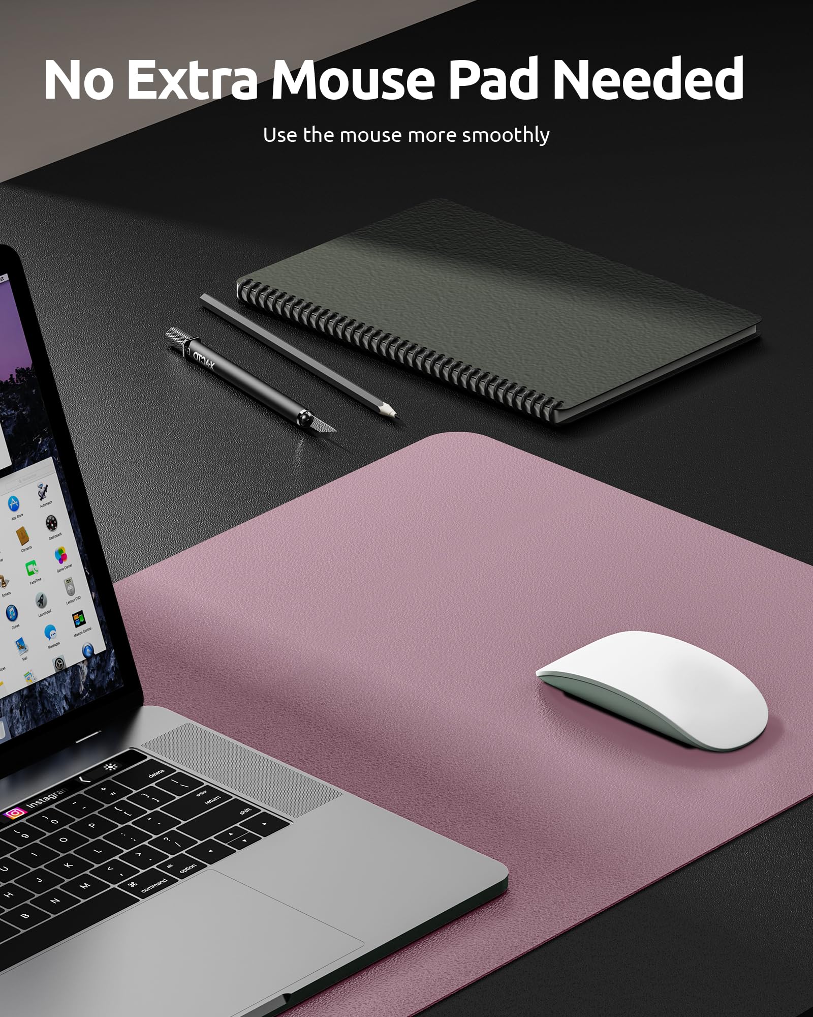 YSAGi Dual-Sided PU Leather Desk Pad - 35.4