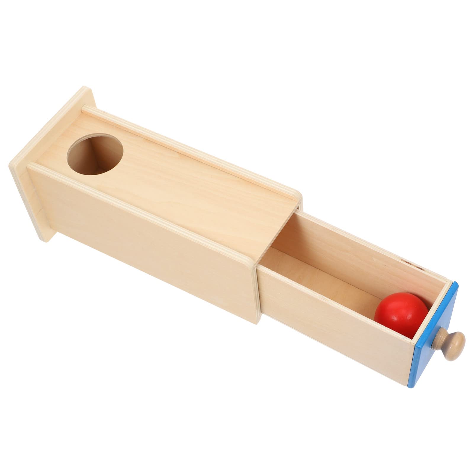 Montessori Wooden Ball Drop Box - Baby Toy for Object Permanence Learning & Fine Motor Skills Development - Perfect for Toddler Sensory Play & Early Childhood Education