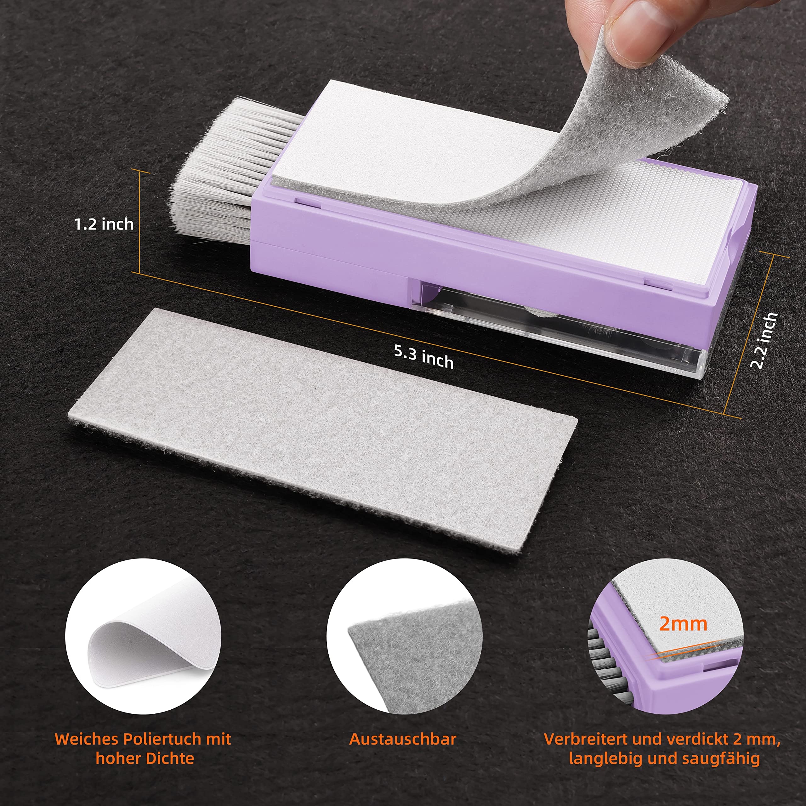 Premium Laptop Screen & Keyboard Cleaner Kit - All-in-1 Electronic Cleaning Tool for MacBook, iPad, iPhone, Smartphones, Tablets, PC Monitors & TV Screens - Includes Microfiber Cloth, Brush & Patent-Protected Camera Lens Cleaner (Purple) - Perfect for Home, Office & Travel Use