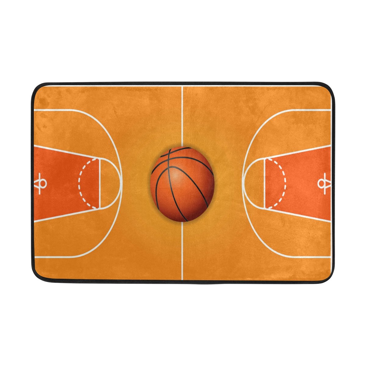 ALAZA Cute Basketball Wooden Court Doormat - 23.6
