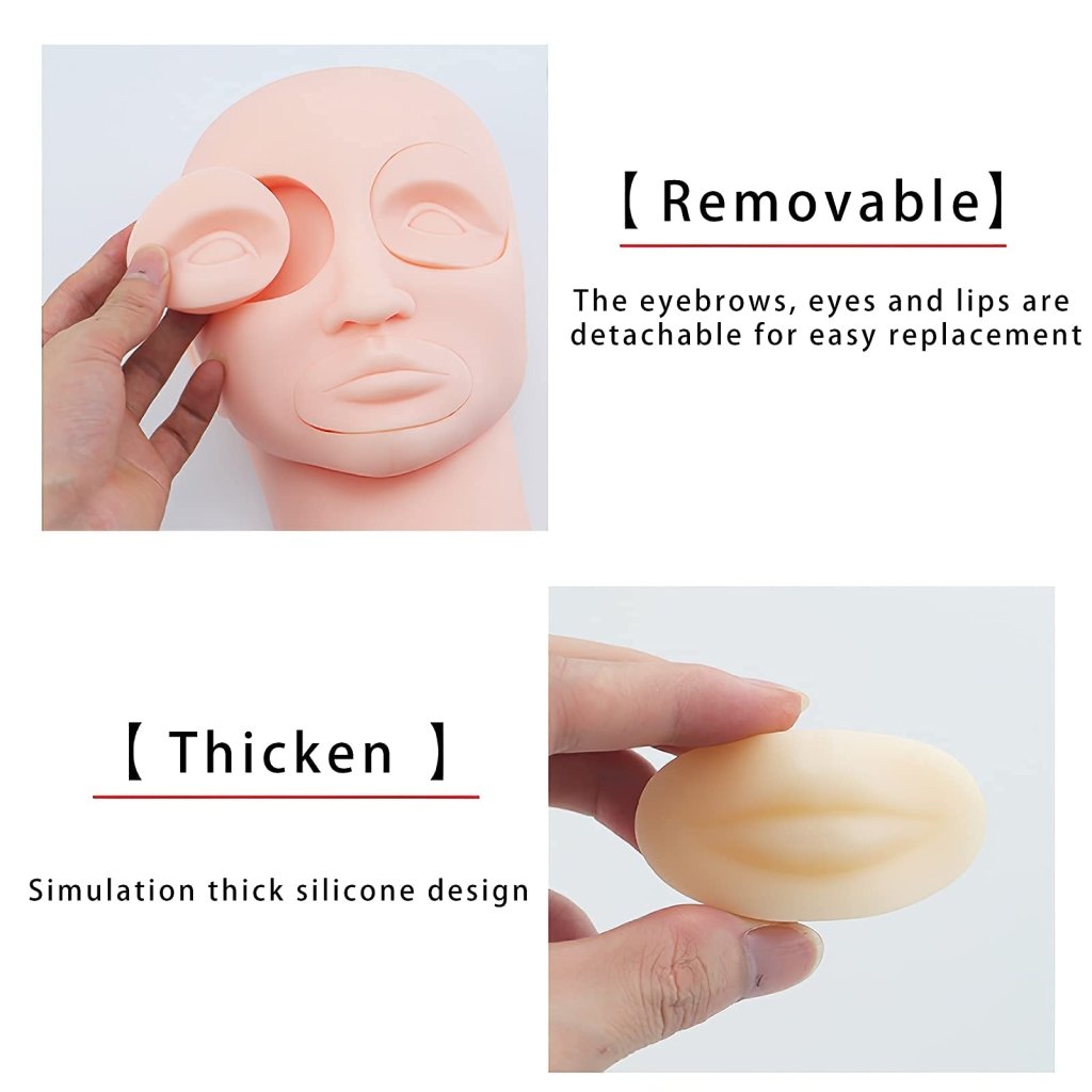 Professional Eyelash Extension Practice Head - Mannequin Training Head for Lash Artists & Beginners - Perfect for Salon Practice, Home Training & Beauty School Use