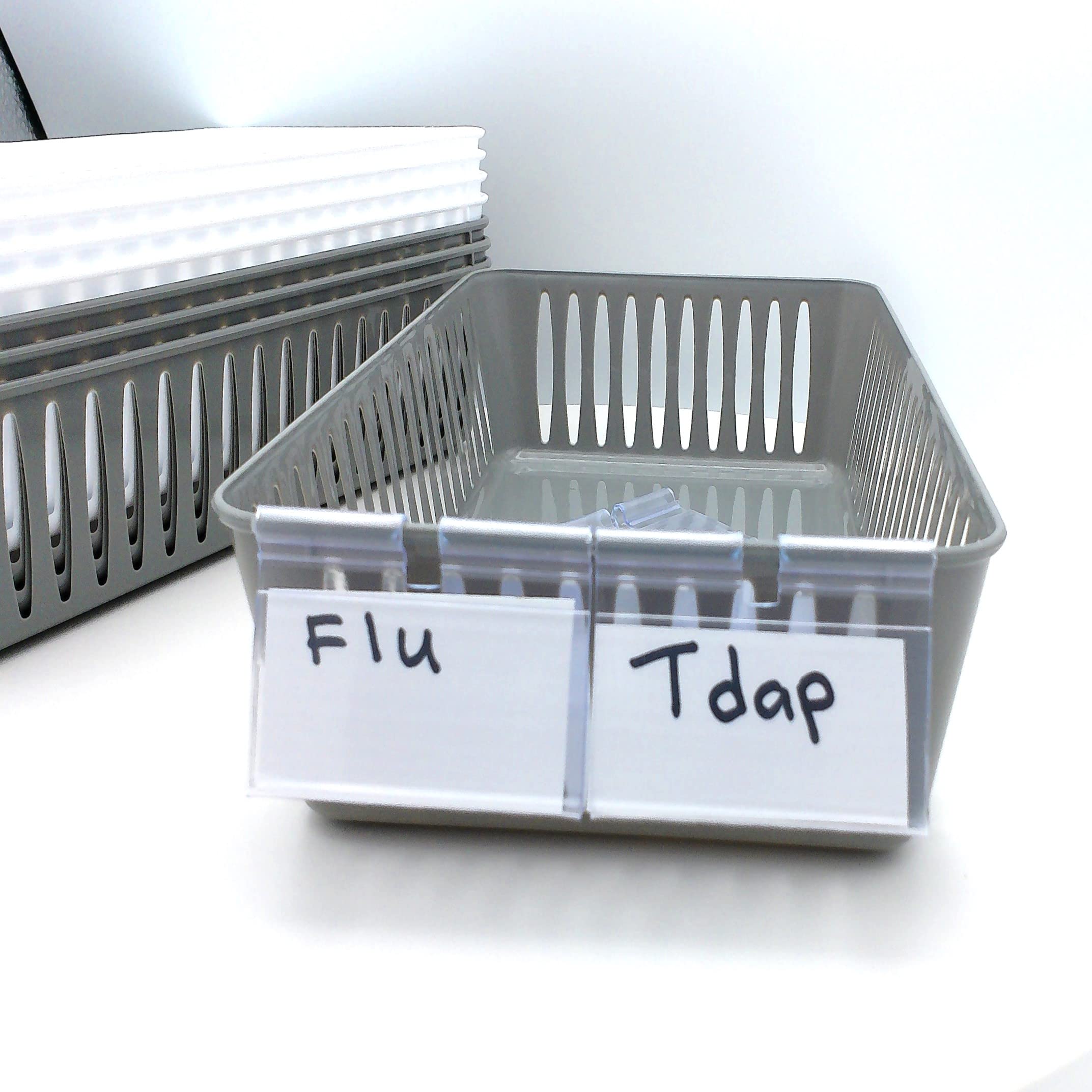 8-Pack Grey and White Storage Baskets (9.5
