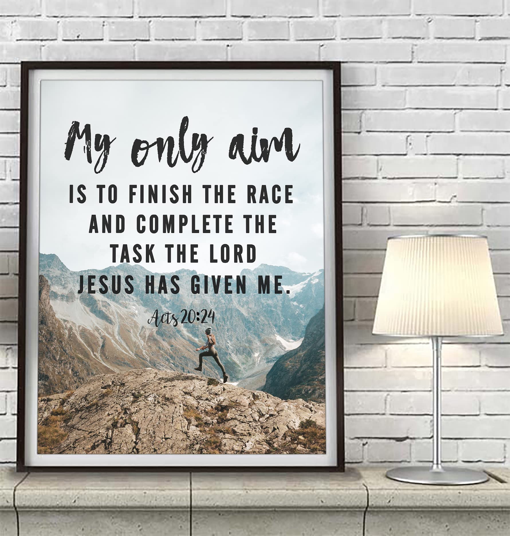 Acts 20:24 Bible Verse Wall Art - Christian Home Decor Gift