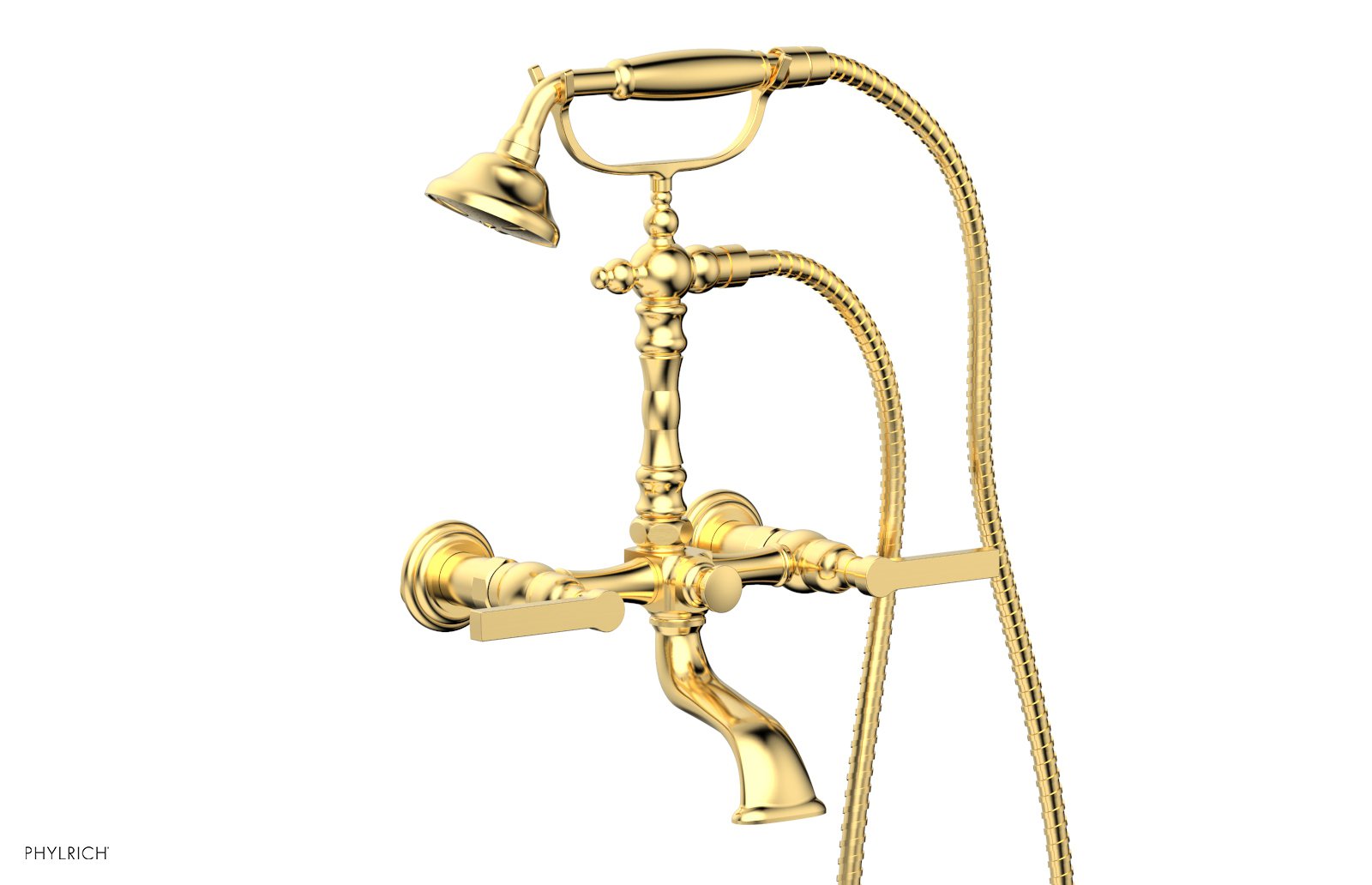 HEX MODERN K2393 21 Exposed Tub & Hand Shower with Lever Handle - Chrome Finish Bathroom Fixture for Modern Home Renovation | Perfect for Master Bath, Guest Bath & Spa-Like Shower Experience