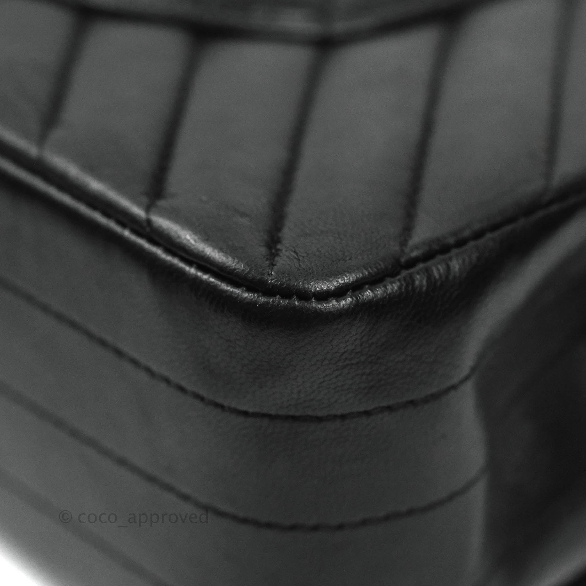 Chanel Classic Chevron M/L Medium Double Flap Bag in So Black Lambskin Leather - Luxury Handbag for Women, Perfect for Evening Events & Special Occasions