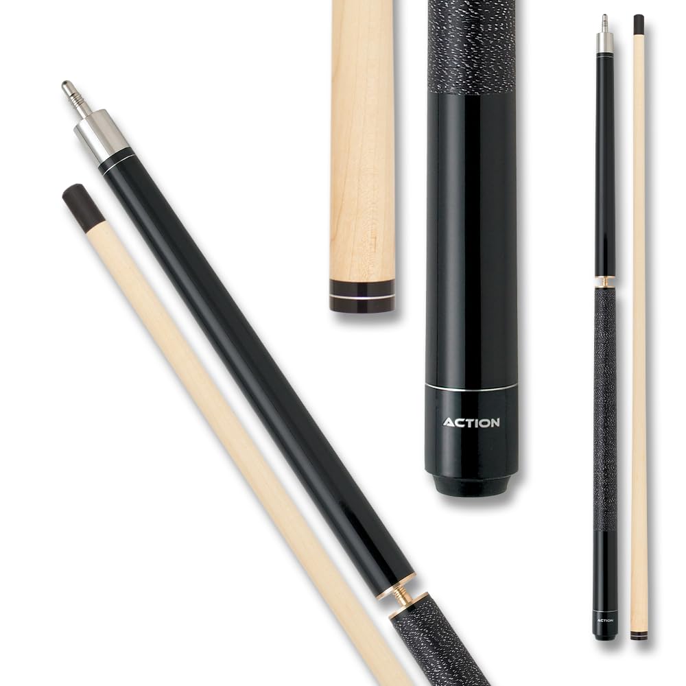 Premium Black Linen-Wrapped Action Break Jump Billiards Pool Cue Stick - Professional Billiard Accessory for Tournaments & Home Game Rooms