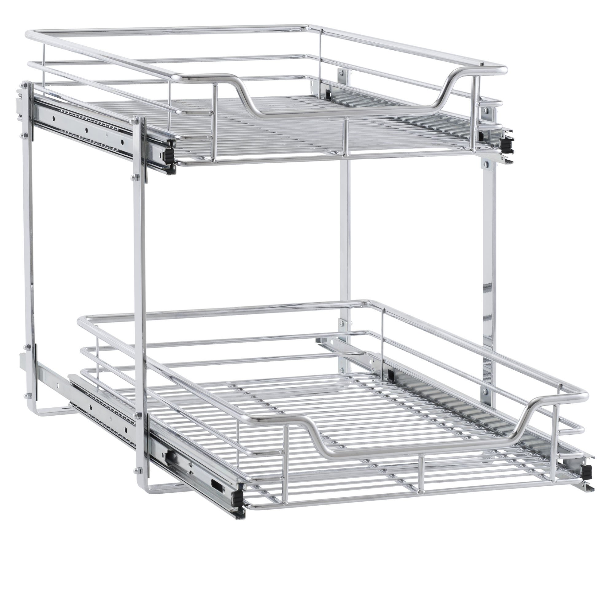 Dual-Tier Sliding Cabinet Organizer - 14.5