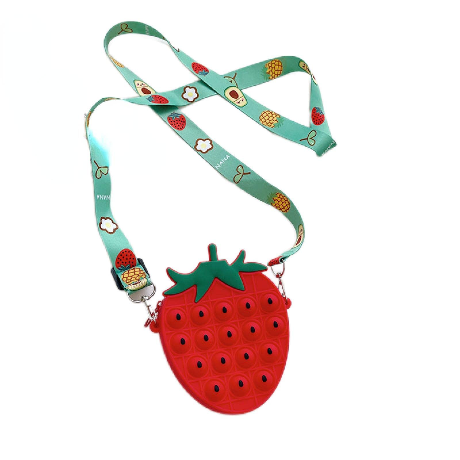 Cute Cartoon Shoulder Bag for Women & Girls - Sensory Silicone Coin Purse & Backpack Toy - Perfect for School, Anxiety Relief & Everyday Use