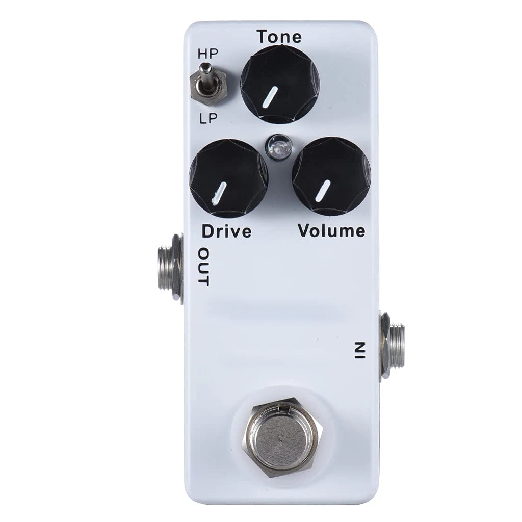 XJJZS Mini Guitar Effect Pedal - True Bypass Overdrive Compressor with Zinc-Aluminum Alloy Body for Electric Guitar | Perfect for Stage Performance & Home Recording
