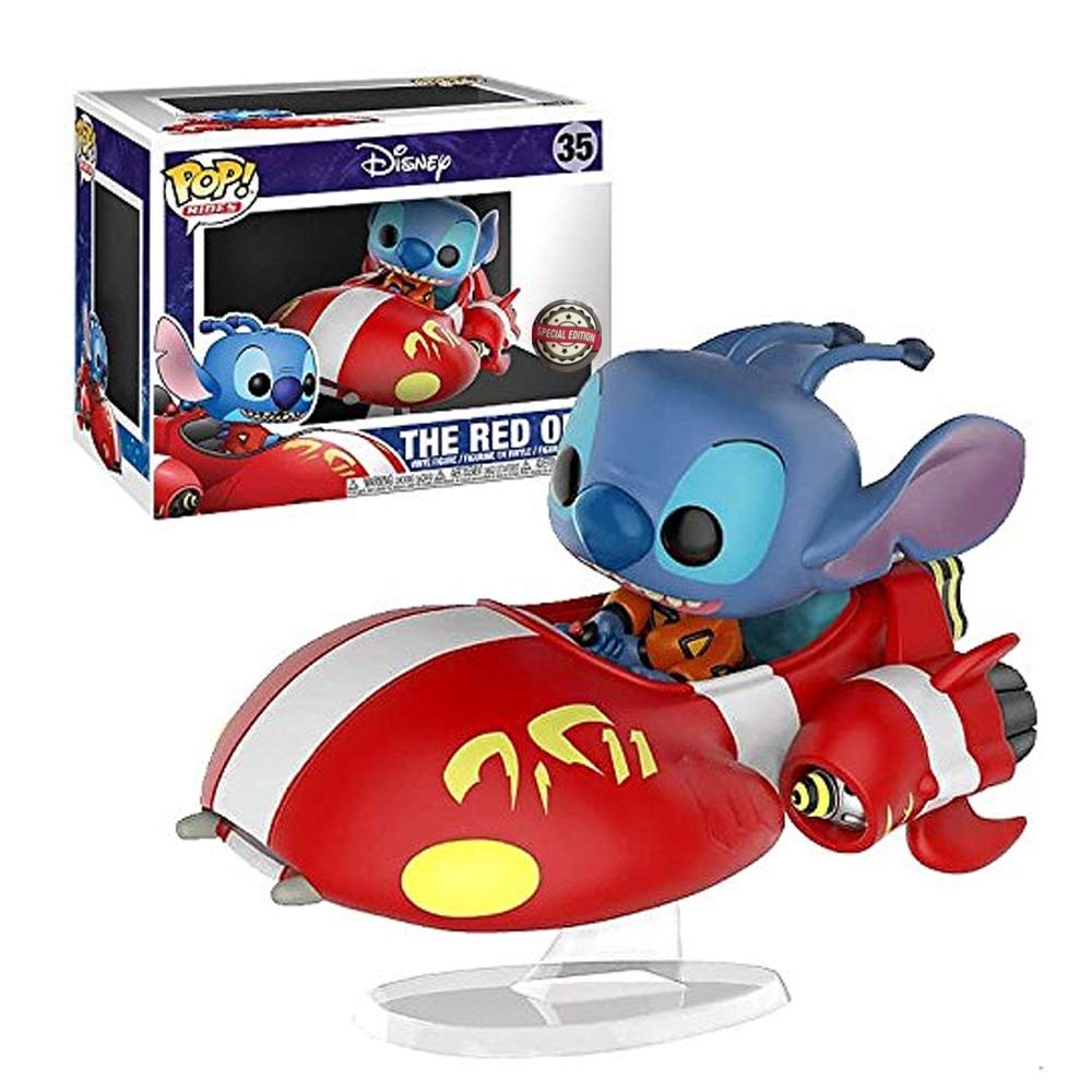 Funko Pop Disney Lilo & Stitch Vinyl Figure with Red Spaceship - Collectible Toy for Disney Fans, Home Decor, and Gift Giving