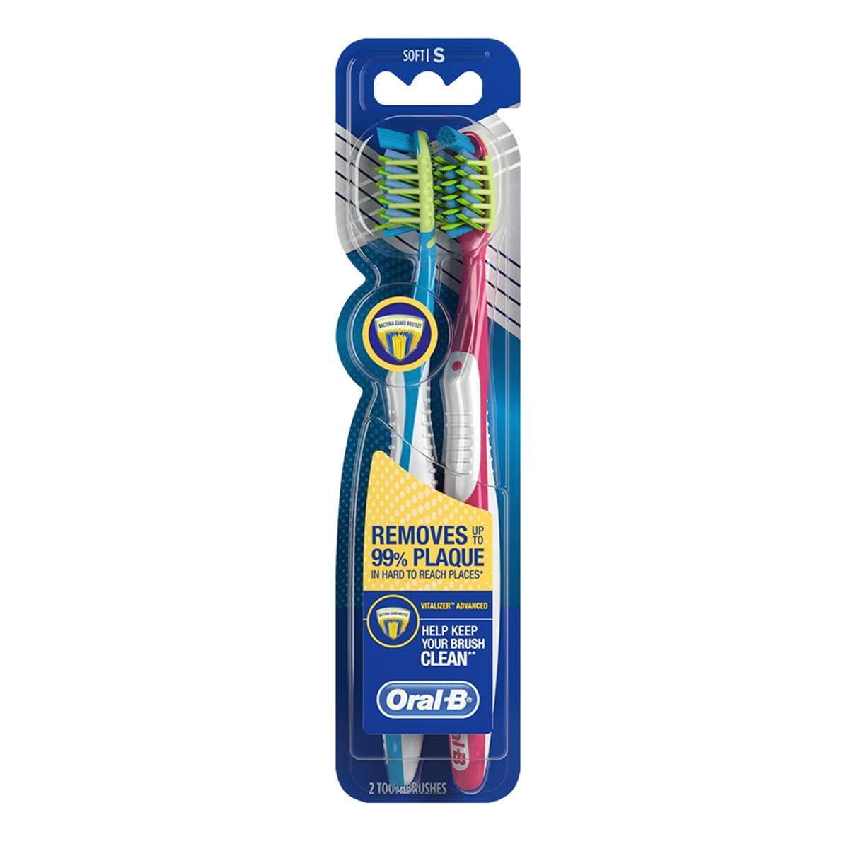 Oral-B Pro Health Vitalizer Advanced Electric Toothbrush - Medium Bristles, 2 Pack for Family Use - Perfect for Daily Oral Care & Travel