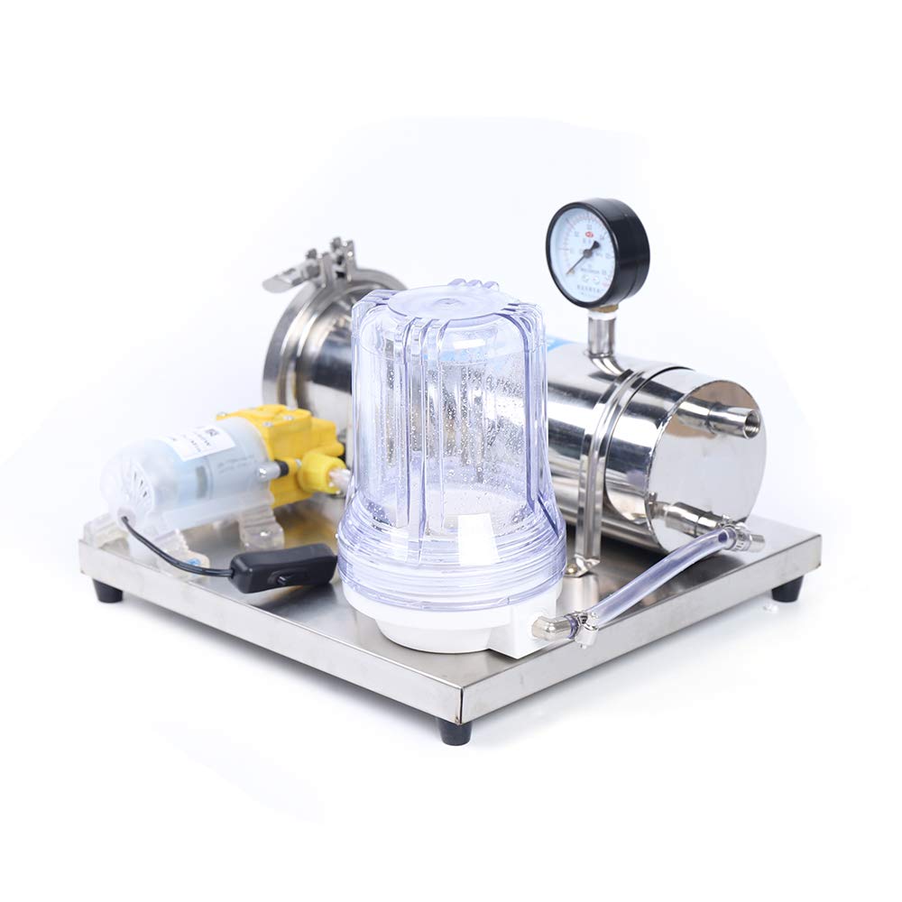Xuthusman 80W 300kg/h Stainless Steel Alcohol Distiller with Carbon Filter - Whiskey, Moonshine & Wine Purification System for Home Brewing, Distilling & Water Filtration