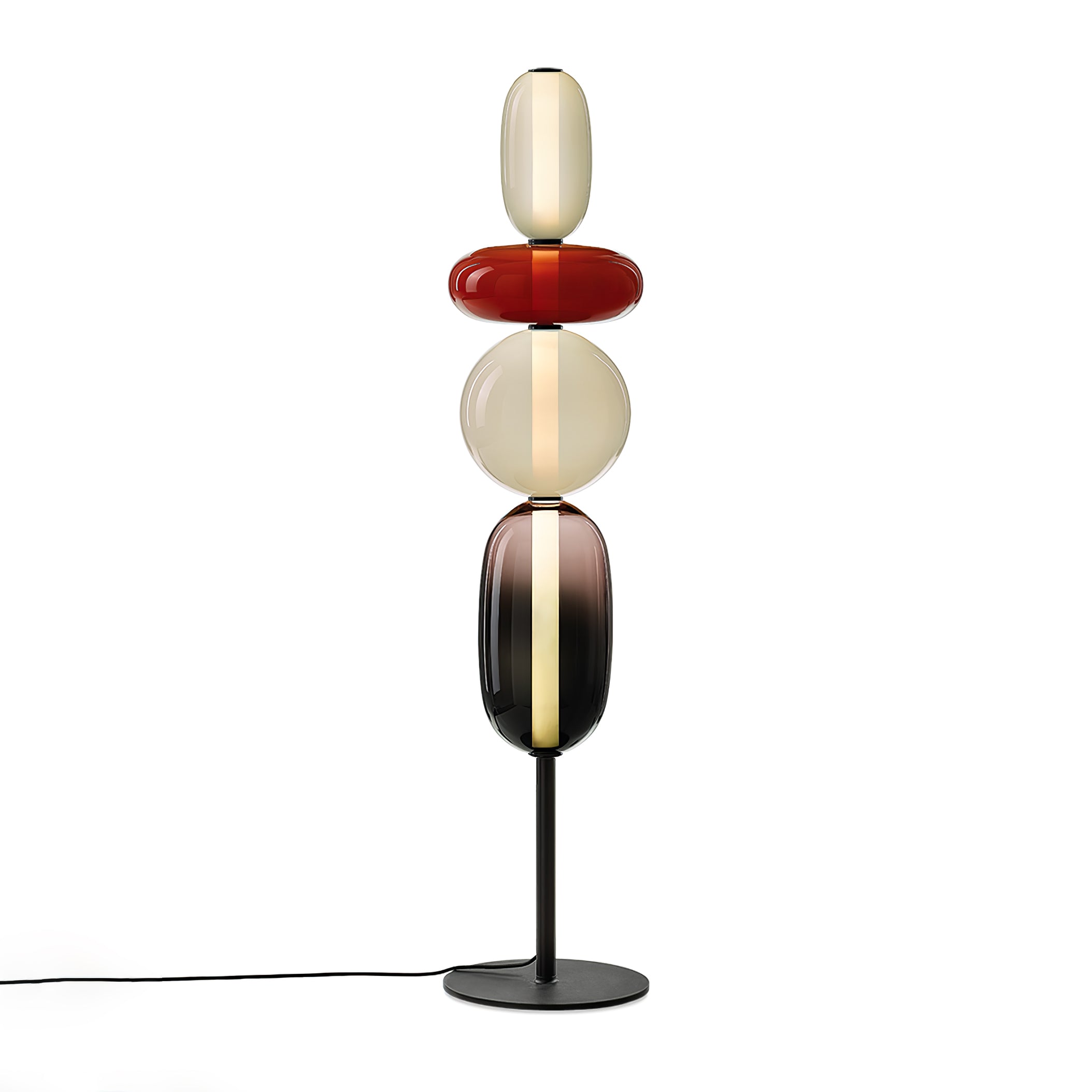 Candied Glass Floor Lamp - Modern LED Standing Light for Living Room, Bedroom, and Office Decor