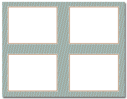 Blue and Brown Bolts 4-Pack Postcards - Premium Quality Greeting Cards for Holidays, Birthdays & Special Occasions