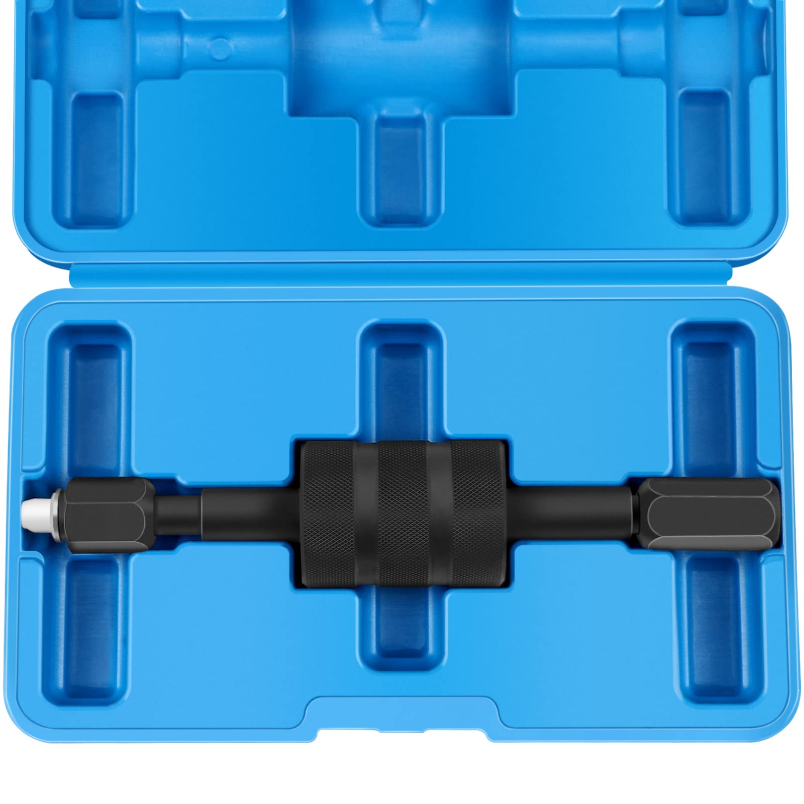 SCITOO Diesel Engine Injector Puller Tool - Common Rail Extractor with M8, M12, M14 Thread Adapters - Professional Fuel Injector Removal Kit for Diesel Trucks & Heavy Equipment Repair