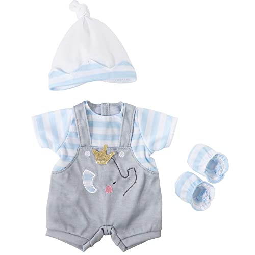 Grey Overall Shorts-blue Stripes