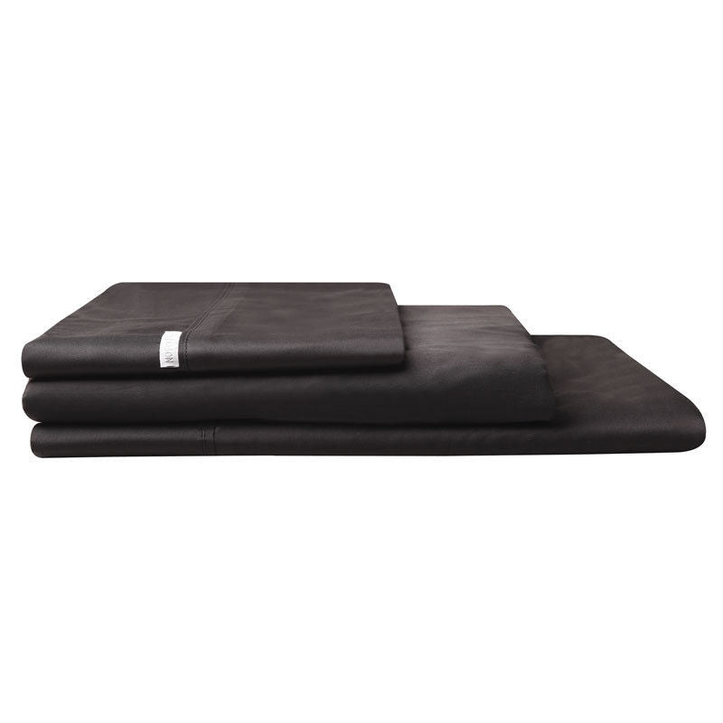 Luxury 400 Thread Count Egyptian Cotton Sateen Sheet Set - Flat or Fitted Bed Sheet (Granite Color) for King/Queen Size Beds - Soft & Breathable Bedding by Logan & Mason Platinum - Perfect for Master Bedrooms, Guest Rooms & Hotels