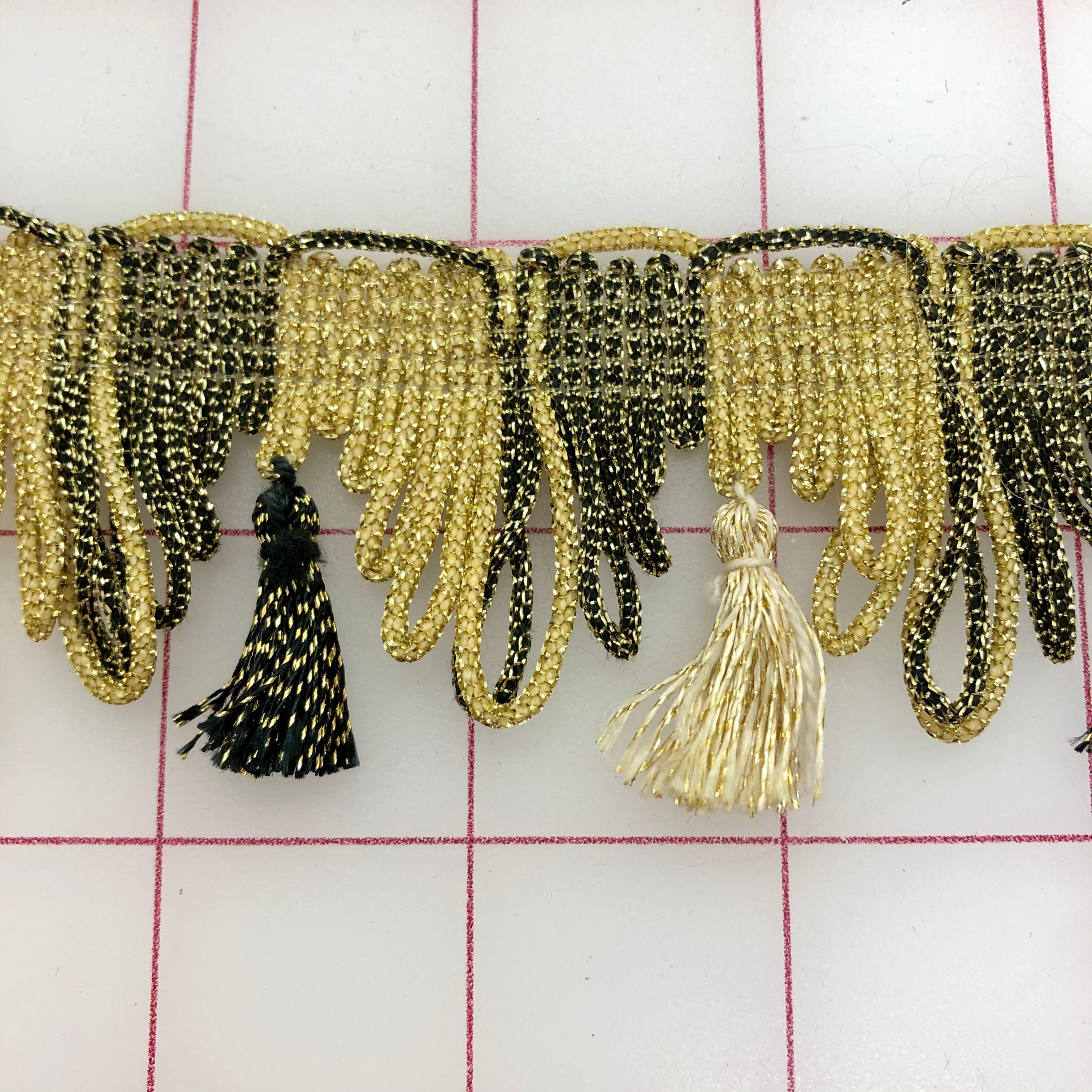 Vintage Metallic Gold and Black 2-Inch Trim - Decorative Edge for DIY Crafts, Home Decor, and Scrapbooking Projects