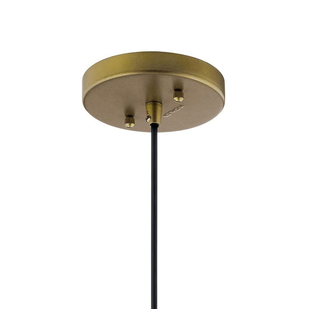Kichler 43853NBR Avery 1-Light Pendant in Natural Brass - 100W Modern Ceiling Light Fixture for Dining Room, Kitchen Island & Entryway Lighting