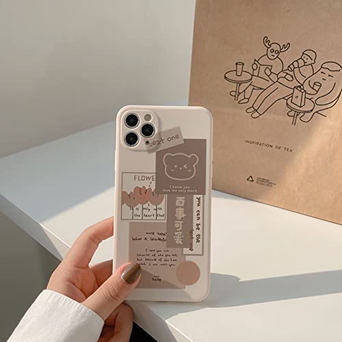 Cute Brown Bear Cartoon iPhone 13 Pro Max Case - Slim Soft Flexible TPU Protective Cover for Women & Girls | Shockproof Scratch-Resistant Phone Cover | Perfect Gift for Kids, Teens & Bear Lovers (Compatible with iPhone 13 Pro Max) - Great for School, Work & Everyday Use