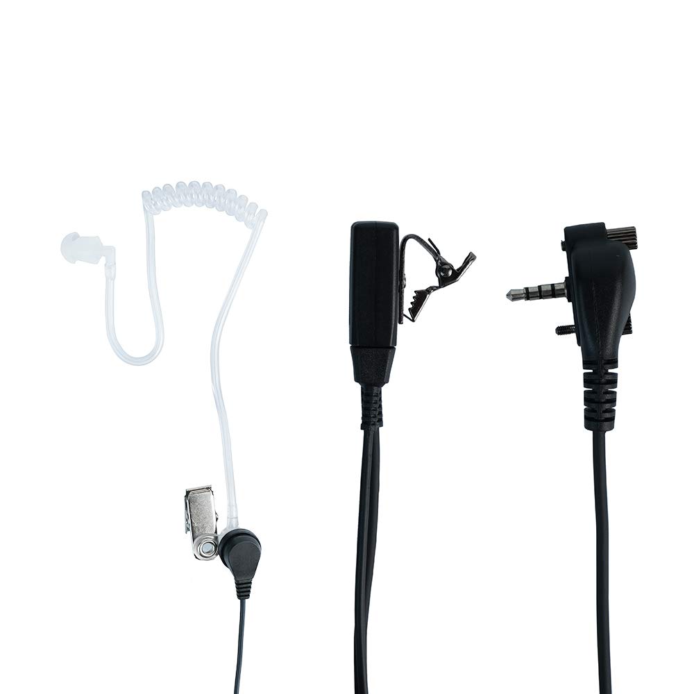 Covert Acoustic Tube Earpiece Headset with Mic for Motorola Vertex Standard 2-Way Radios VX-231 & VX-351 - 10 Pack - Ideal for Security Guards, Bodyguards, and Discreet Communication