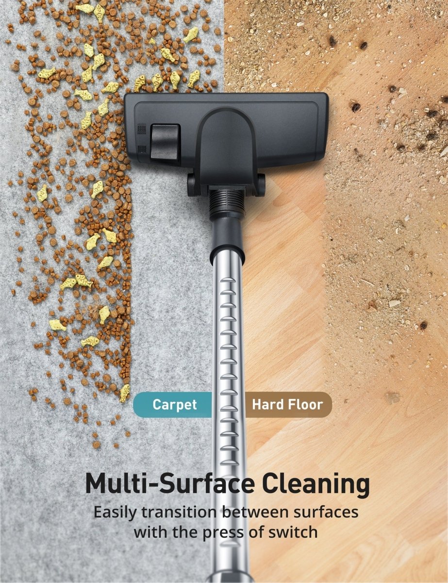 ASPIRON® 1200W Powerful Corded Bagless Vacuum Cleaner with 3.7QT Large Dust Cup - Lightweight Upright Vacuum for Pet Hair, Hard Floors & Carpets - Ideal for Home, Office & Car Cleaning