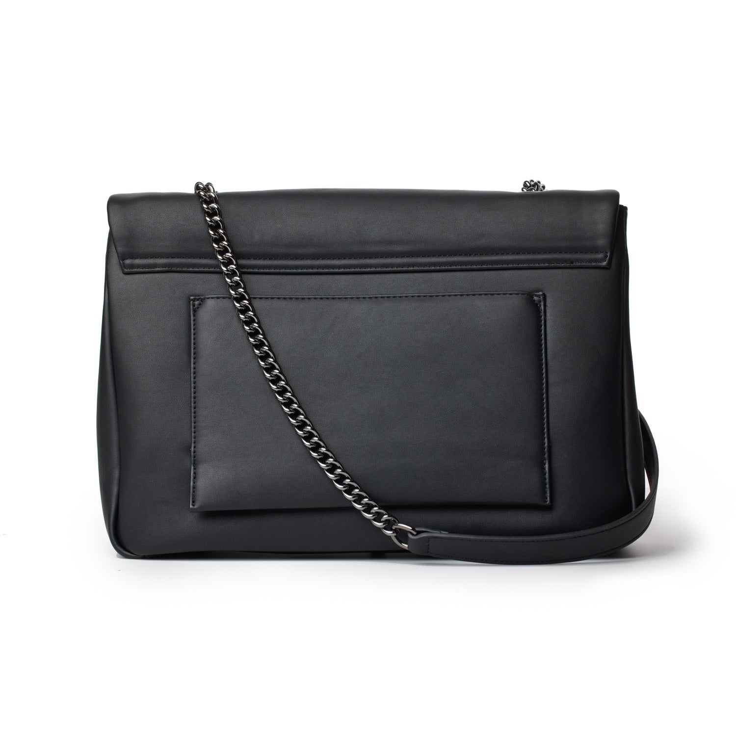 Large Standard Flap Bag - Black Crossbody Purse for Women, Fashionable Shoulder Bag for Daily Use, Work, Travel & Shopping