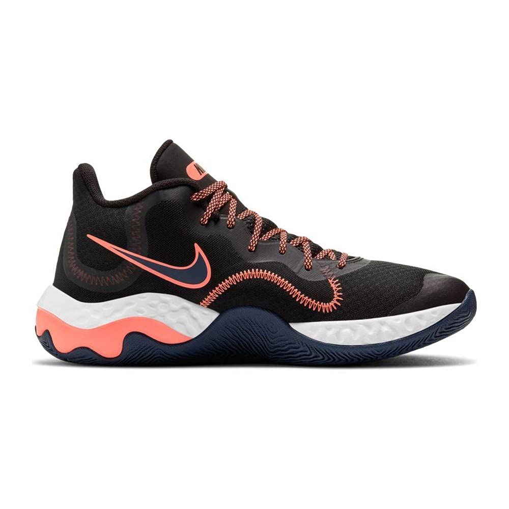 Nike Renew Elevate Running Shoes for Big Kids & Men - Black/Thunder Blue/Bright Mango (CK2669-006) Size 13 - Lightweight Comfort for Training & Gym Workouts