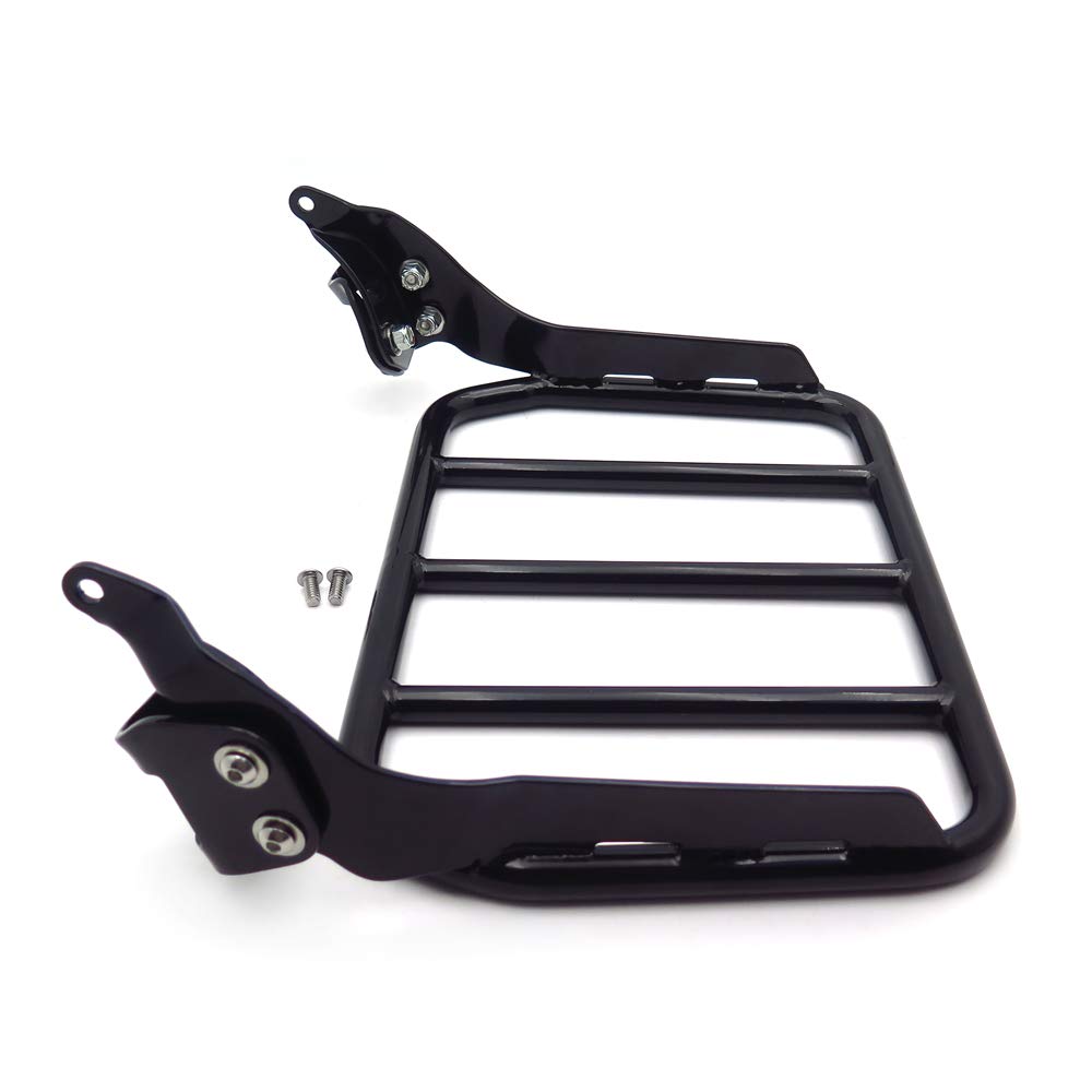 Black Sport Luggage Rack for 2018-2020 Harley Davidson Fat Boy & Breakout - Heavy Duty Motorcycle Sissy Bar Accessory for Road Trips & Touring