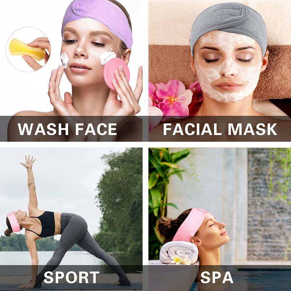 Professional Face Mask Brush & Headband Set - Salon Spa Beauty Tools for Women