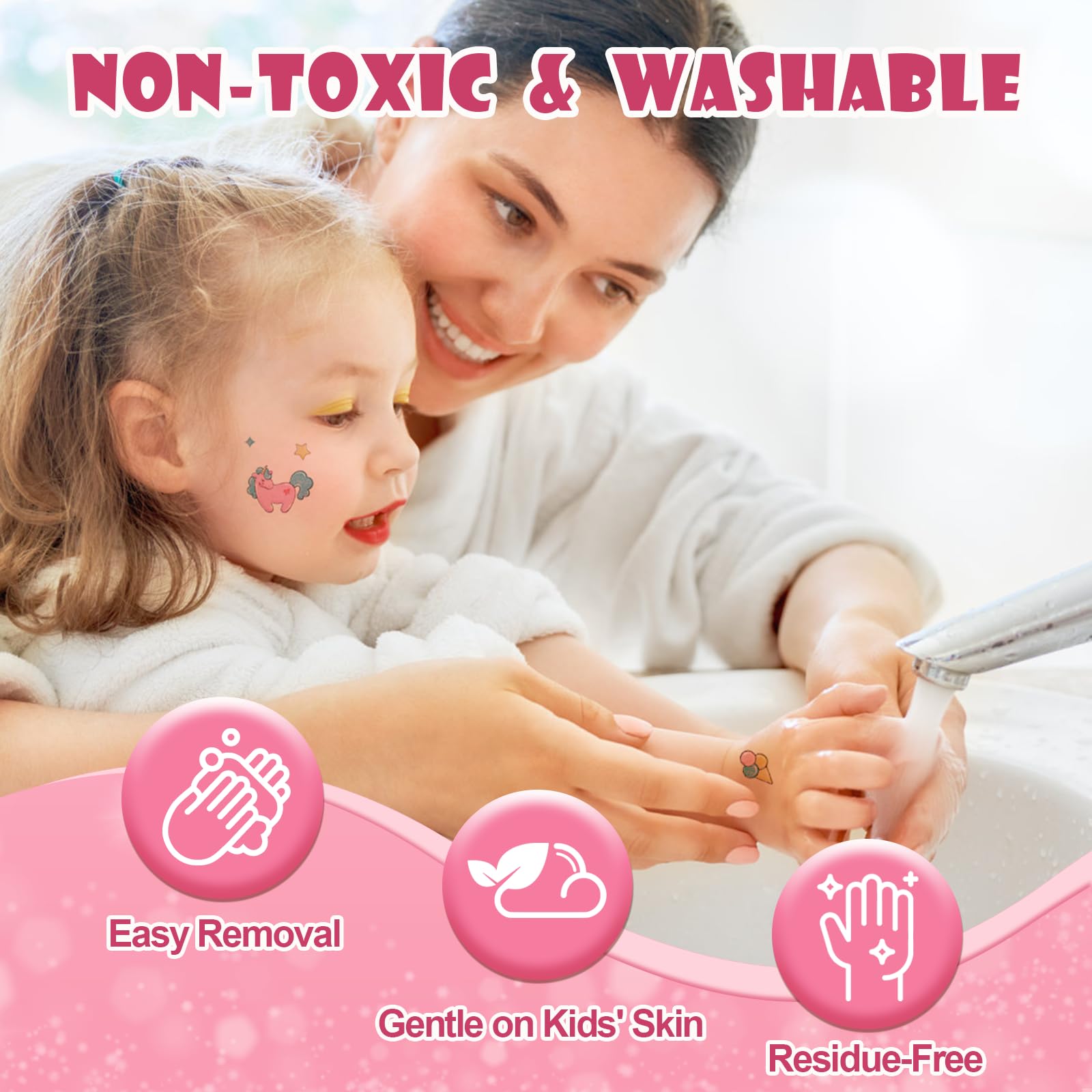 Anpro Kids Makeup Kit - Safe & Washable for Girls 3-10, Birthday Gift & Playtime Fun