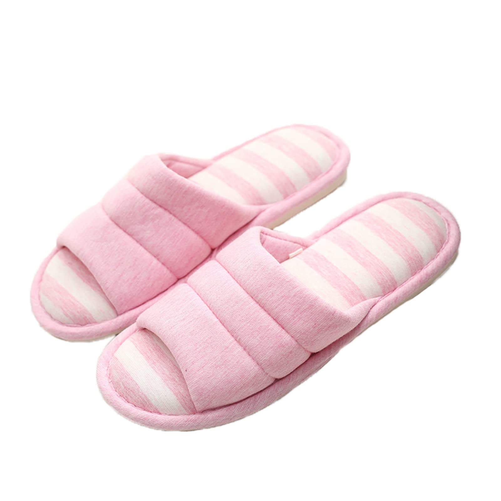 Washable Open-Toe House Slippers for Men & Women - Soft Cotton Indoor Slip-On Slippers with Non-Slip Sole | Cozy Home & Bedroom Shoes for Couples & Family | Perfect for Relaxing, Lounging & Casual Wear