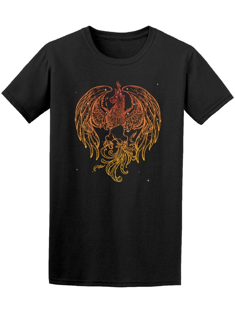Men's Night Sky Phoenix Graphic T-Shirt - Cool Space Galaxy Print Tee for Casual Wear, Street Style & Gifts