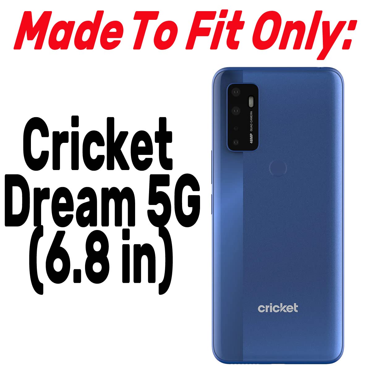 Checker Purple Dream 5G Shockproof Clear Rugged TPU Phone Case - Compatible with Cricket Dream 5G, AT&T Radiant Max 5G & Fusion 5G - Perfect for Outdoor Activities & Daily Protection