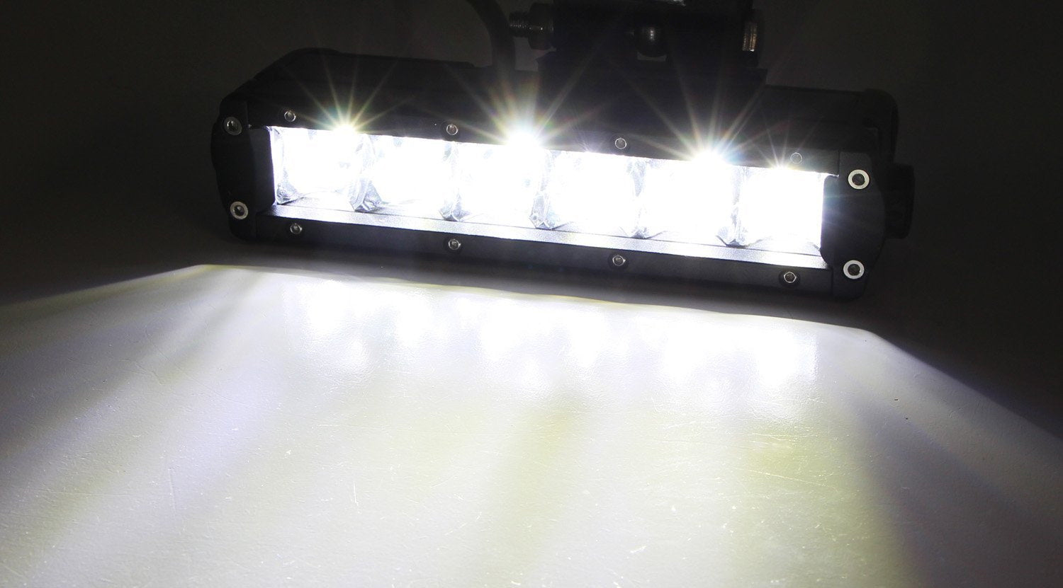 30W CREE LED Light Bars with Front Grille Bracket & Wiring Kit - Compatible with 2017-2019 Ford F250 F350 Super Duty - Off-Road, Truck, Jeep Lighting Upgrade for Night Driving & Adventure