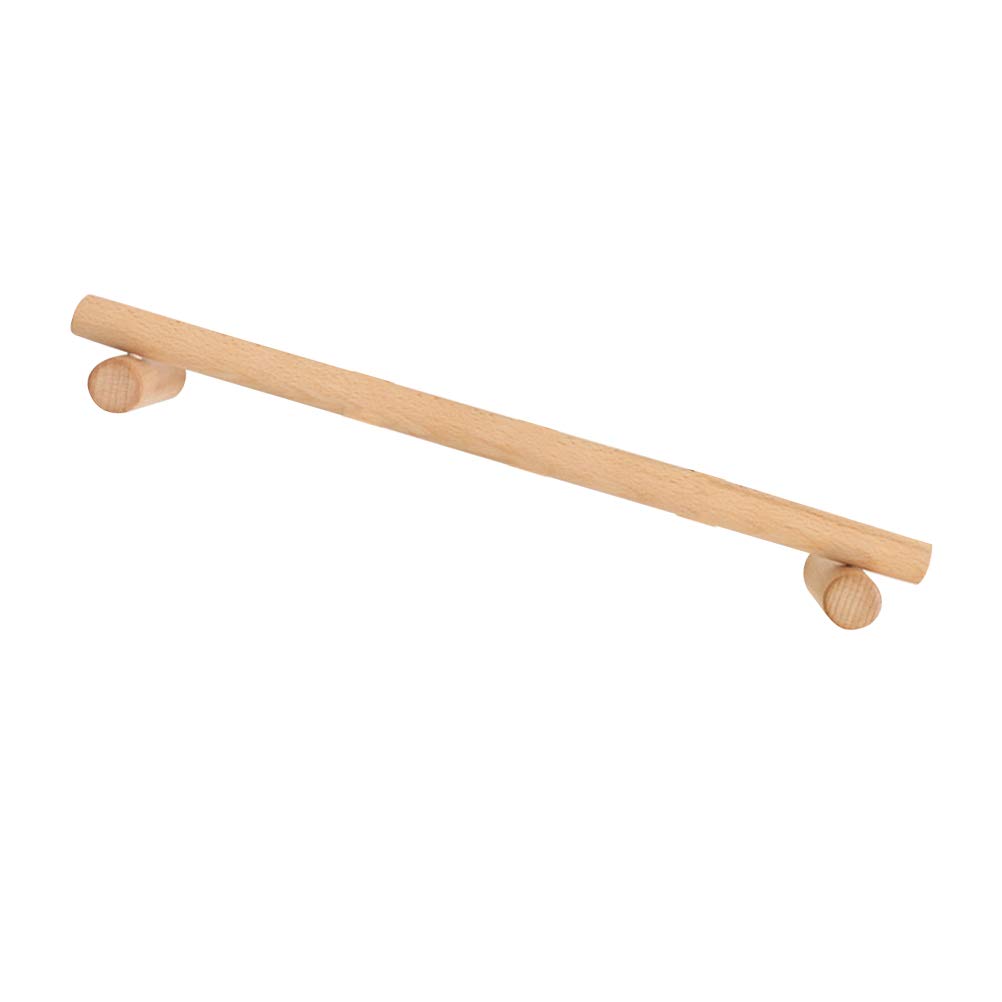 Cabilock 1-Piece Wooden Towel Rack - No Drill Single Towel Bar Hanger for Bathroom, Kitchen & Dorm Room Organization