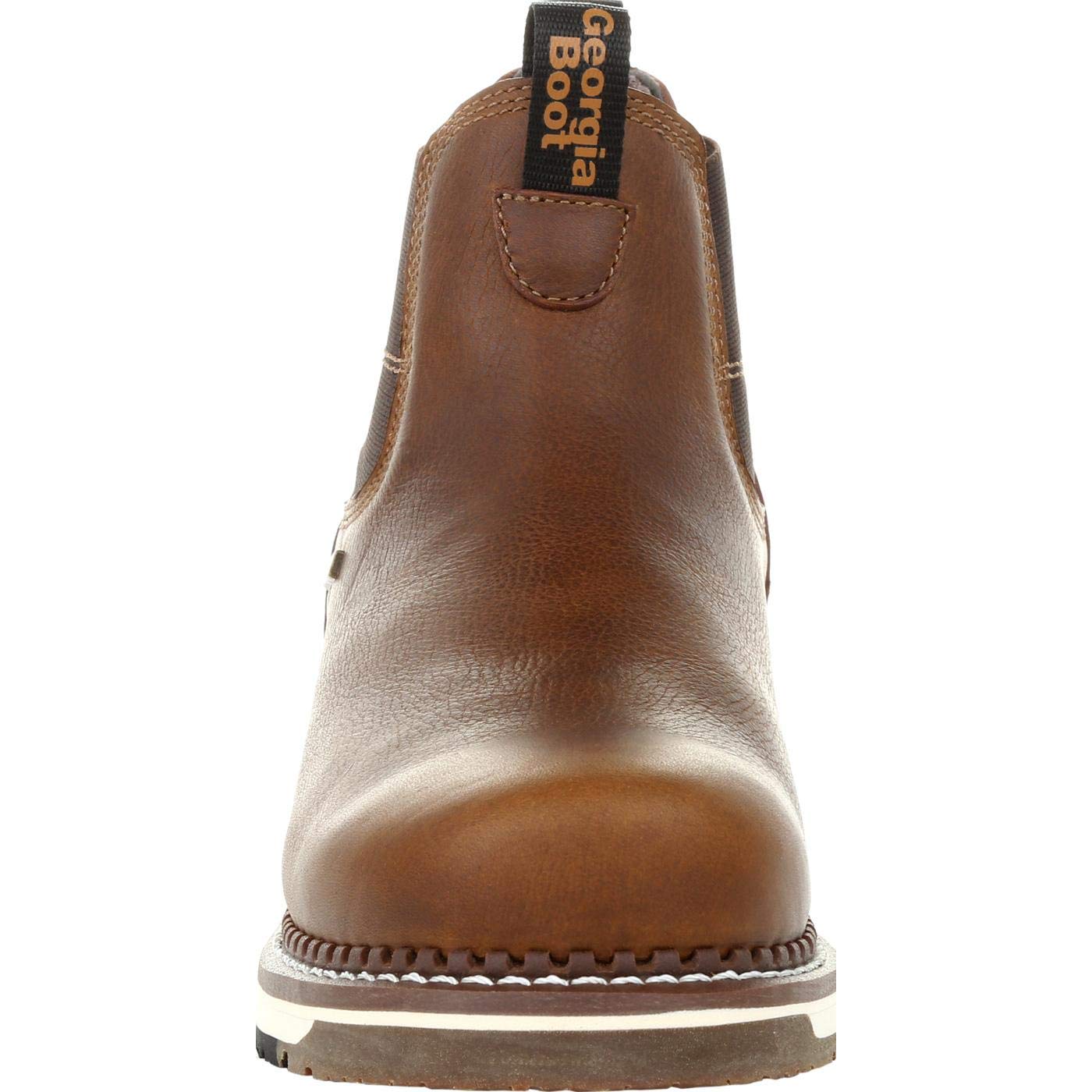 Georgia Boot AMP LT Wedge Waterproof Chelsea Work Boot - Durable & Comfortable for Construction, Landscaping & Outdoor Work