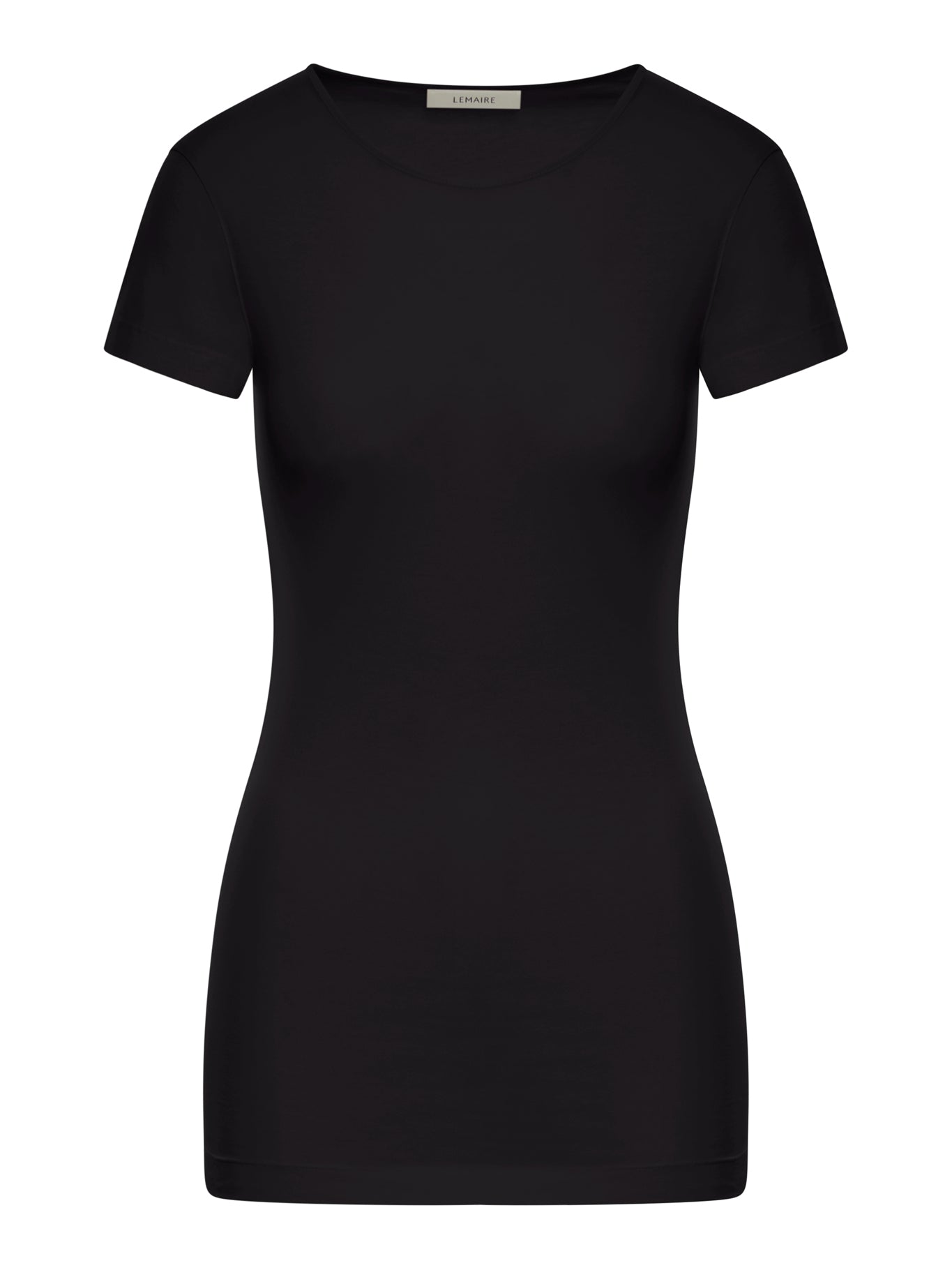 Lemaire Fitted T-Shirt for Women - Slim Fit Black Cotton Tee - Casual & Layering Essential - Perfect for Everyday Wear, Office, and Outings