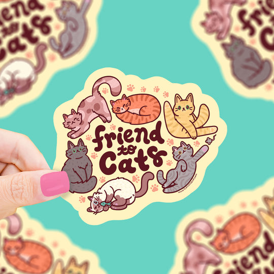 Cat Lover Sticker - Adorable Turtle Soup Design - Perfect for Laptops, Water Bottles & DIY Crafts