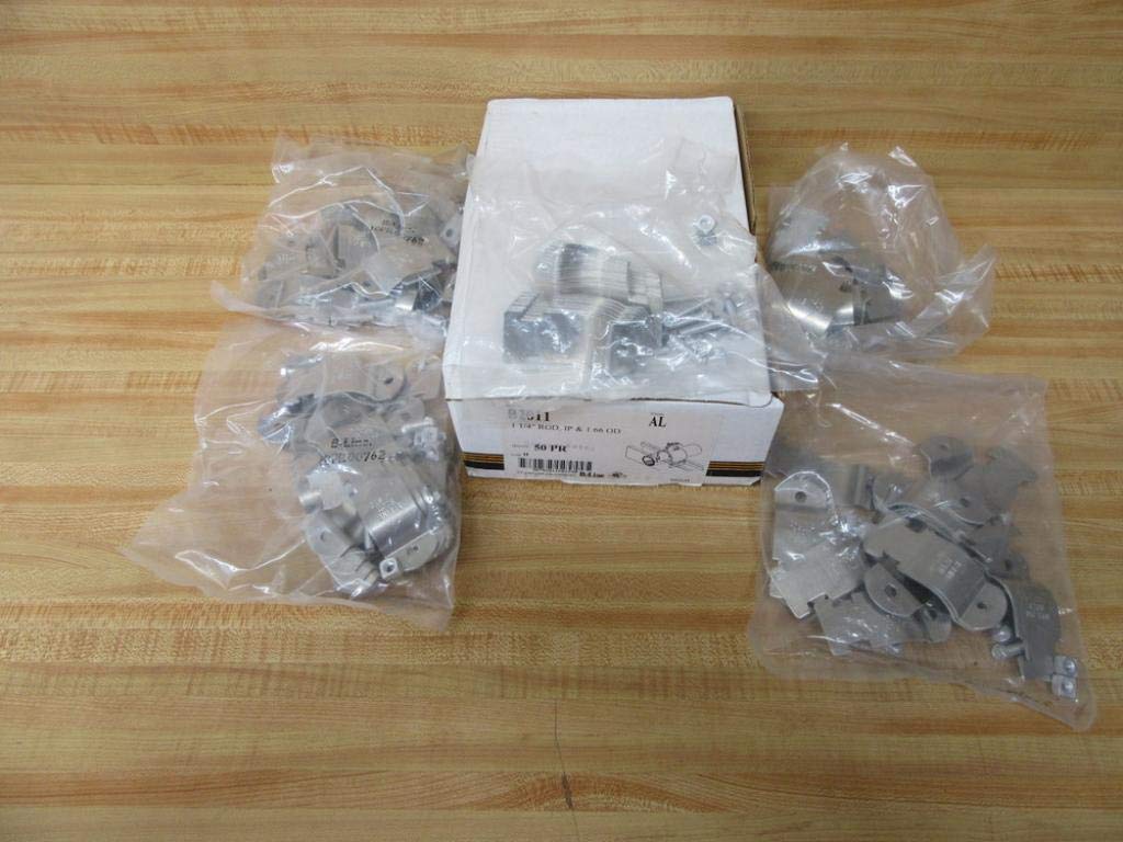 B-Line B2011 2-Piece Pipe Clamp Set - Pack of 50 - Heavy Duty Metal Pipe Hangers for Plumbing, HVAC & Electrical Conduit Installation - Perfect for Home, Commercial & Industrial Use