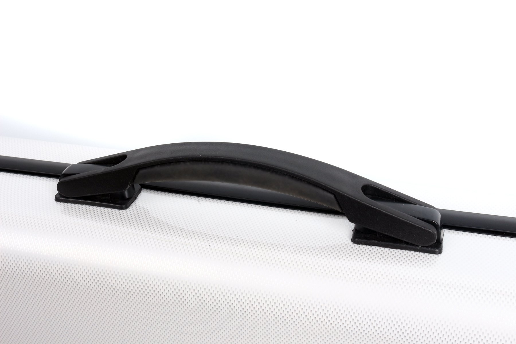 Yinfente Double Violin/Viola Case - Carbon Fiber 4/4 Full Size Black & White (White) - Durable Protection for Musicians | Perfect for Travel & Performances