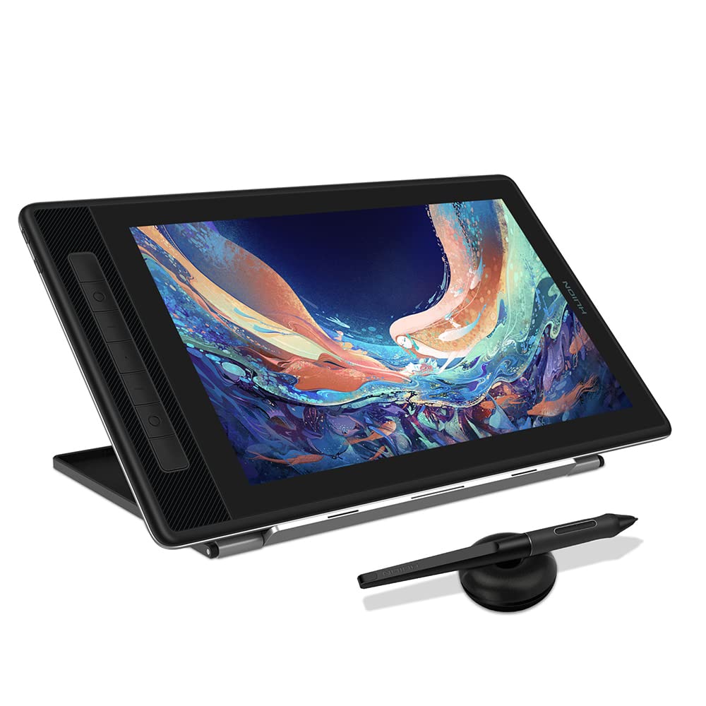 HUION Kamvas Pro 13 2.5K QHD Graphics Drawing Tablet with Screen - 13.3inch QLED Full Laminated Pen Display, Battery-Free Stylus PW517 for Digital Art, Animation & Design - Compatible with Windows, Mac & Android - Perfect for Artists, Illustrators & Graphic Designers