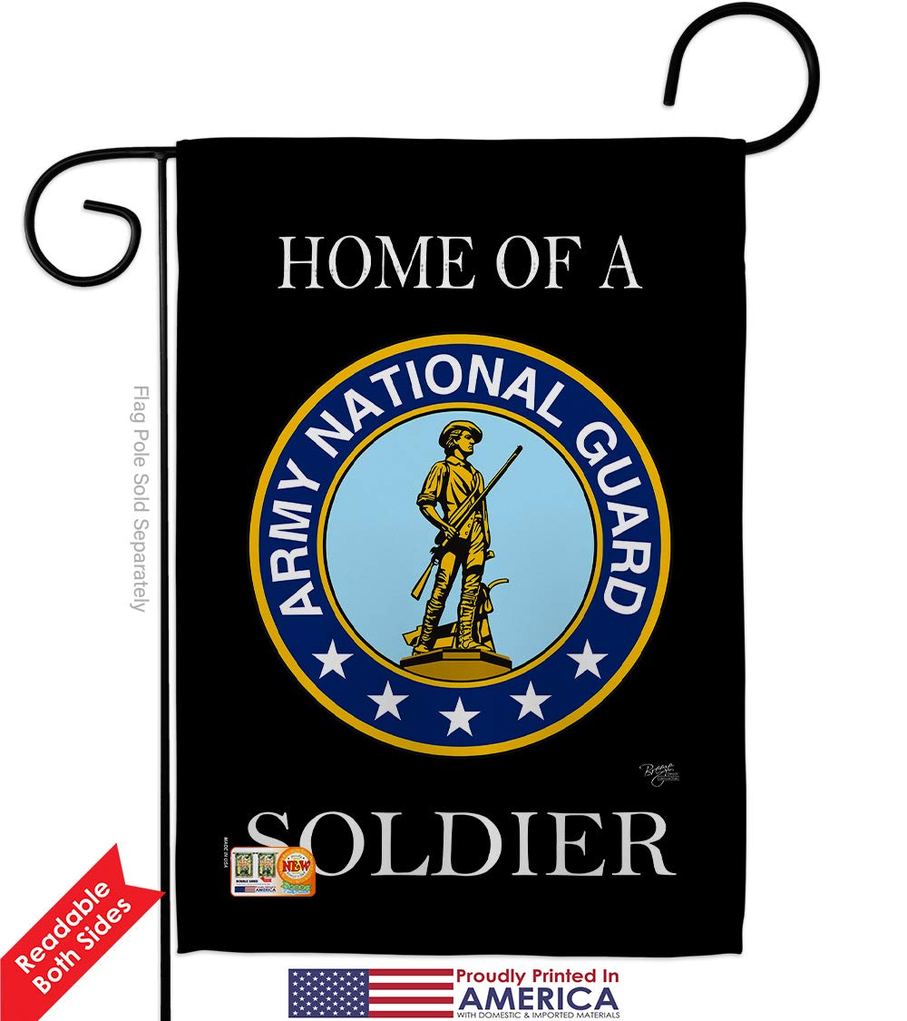 Patriotic Garden House Flags Kit - Double-Sided 28x40 Inch USA Made Military Yard Banner for National Guard, Armed Forces Rangers & Veterans | Perfect Outdoor Decoration for Memorial Day, Veterans Day & Military Homecoming Celebrations
