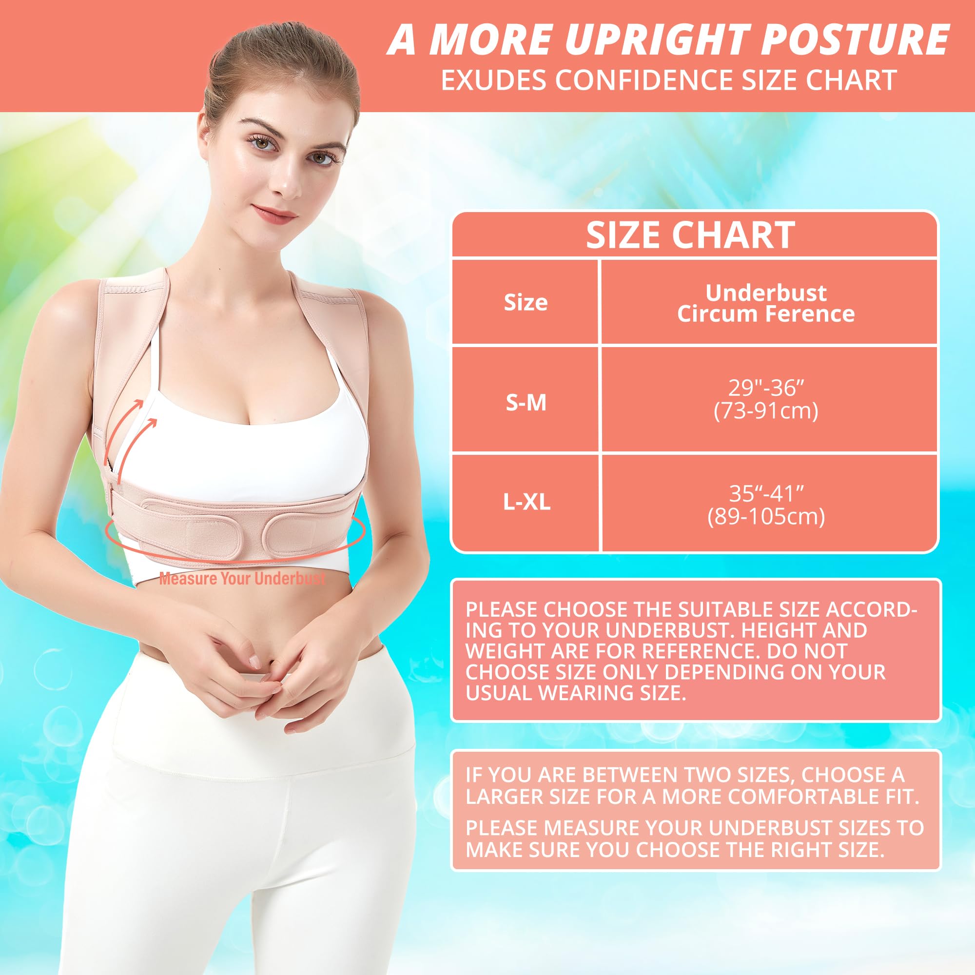 Adjustable Posture Corrector for Women & Men - Upper Back Brace for Hunchback Support, Neck & Shoulder Pain Relief (Small/Medium) | Improve Posture at Work, Home & Gym